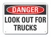 Traffic Safety Danger Sign 7x10in Plstc