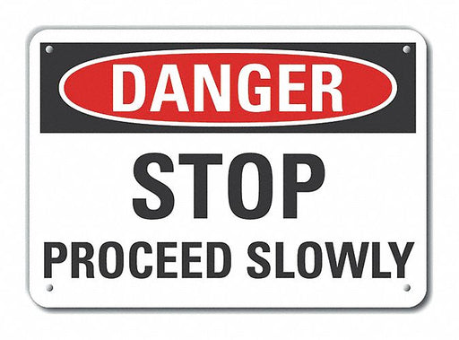 Alum Lift Truck Trfc Danger Sign 7x10in