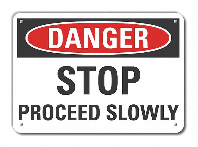 Alum Lift Truck Trfc Danger Sign 7x10in