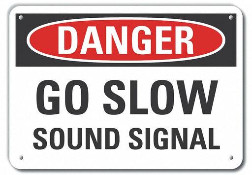 Alum Lift Truck Trfc Danger Sign 10x14in