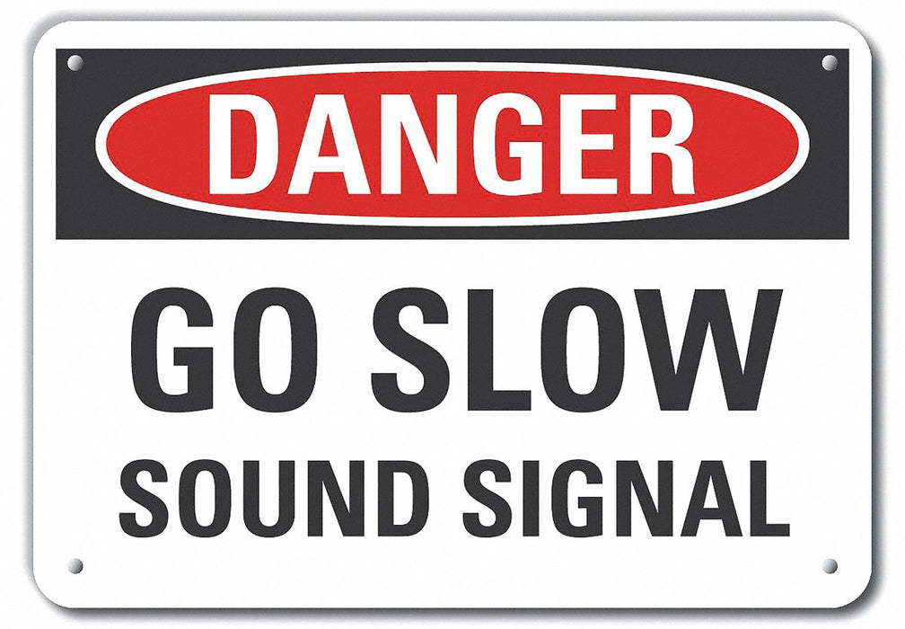 Lift Truck Traffic Danger Sign 10x14in