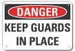 Machine Guards Danger Sign 10x14in Plstc