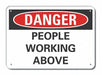 Alum Overhead Hazard Danger Sign 10x14in