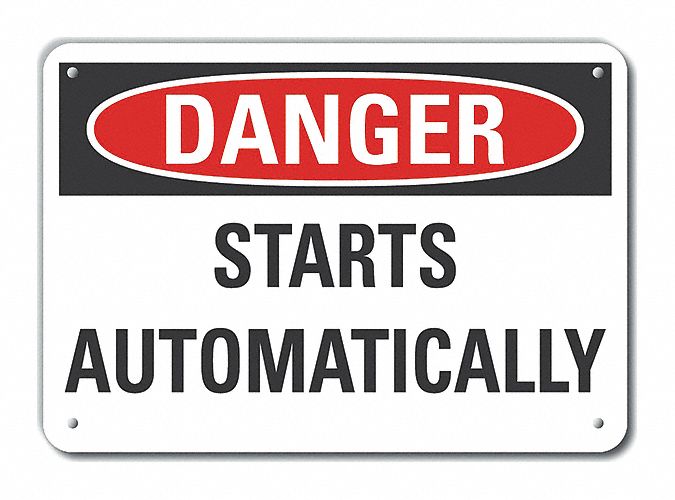 Rflctv Mach Operation DangerSign 10x14in