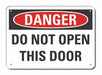 Alum Door Instruction Danger Sign 7x10in