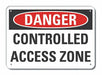 Danger Sign 7 in x 10 in Aluminum