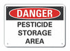 Alum Pesticide Danger Sign 7x10in Alum