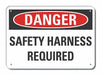 Alum Fall Danger Sign 7x10in Alum