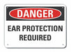 Alum Hearing Danger Sign 10x14in Alum
