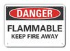 Danger Sign 7 in x 10 in Aluminum