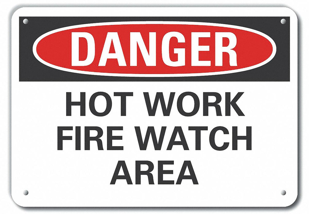 Danger Sign 7 in x 10 in Aluminum