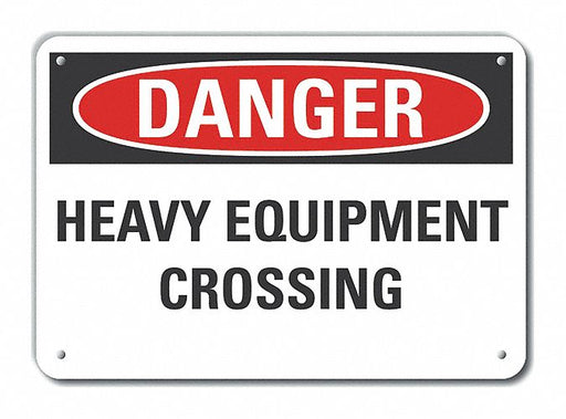 Alum Traffic Safety Danger Sign 7x10in