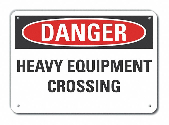 Rflct Traffic Safety Danger Sign 7x10in