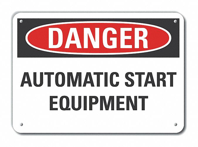 Danger Sign 7 in x 10 in Aluminum