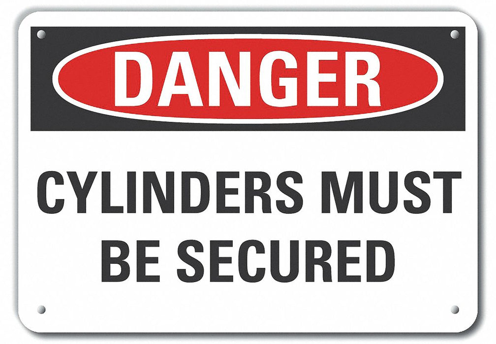 Cylinder Handling Danger Sign 7x10in