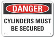 Rflct Cyl Handling Danger Sign 10x14in