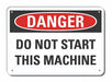 Danger Sign 7 in x 10 in Aluminum