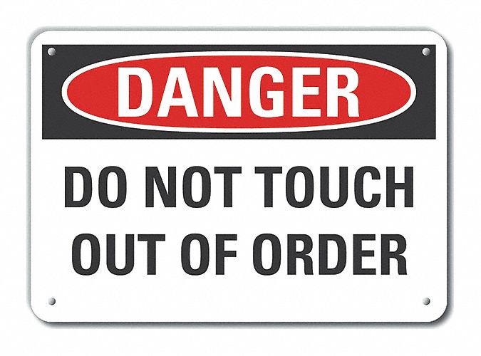 Accident Prevention Danger Sign 7inx10in