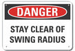 Rflct Stay Clear Dangr Sign 10x14in Alum