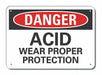 Rflct Acid Danger Sign 10x14in Aluminum