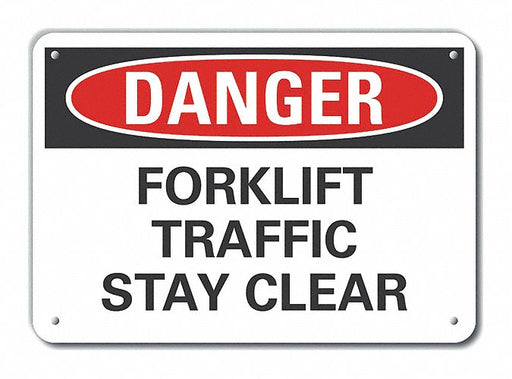 Alum Lift Truck Trfc Danger Sign 10x14in