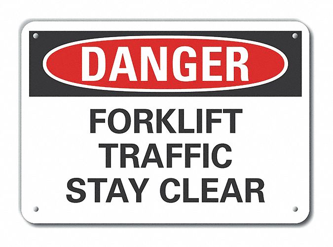 Danger Sign 7 in x 10 in Aluminum