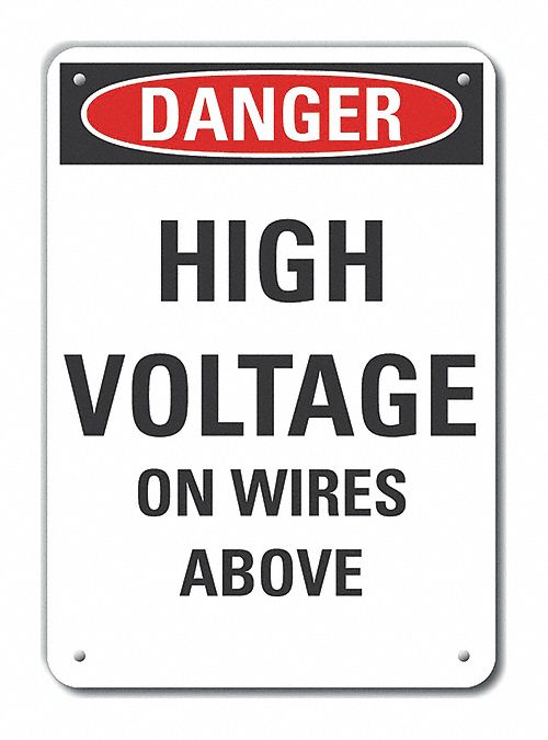 High Voltage Danger Sign 10inx7in Alum