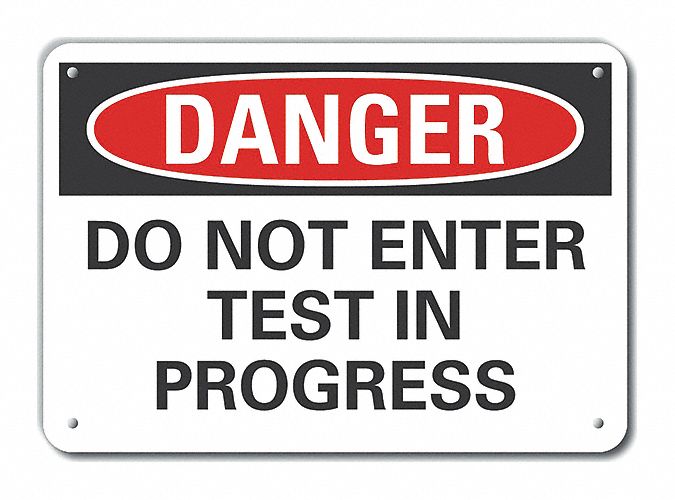 Rflct Auth Personnel Danger Sign 10x14in