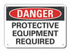 Rflct PPE Danger Sign 10x14in Aluminum