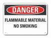 Rflct Flammable Mtrl Danger Sign 7x10in