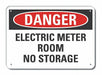 Elec Panel Danger Sign 10x14in Plastic