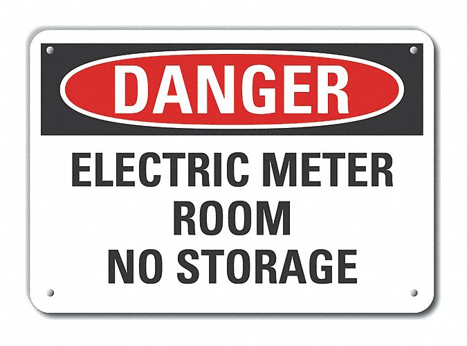Rflct Elec Panel Dangr Sign 10x14in Alum