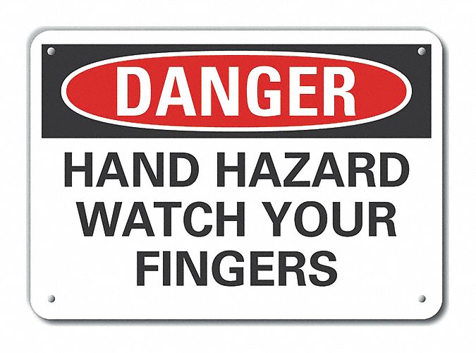 Machine Operation Danger Sign 7x10in