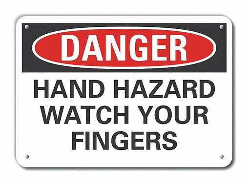Alum Mach Operation Danger Sign 10x14in
