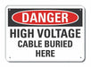 Alum High Voltage Danger Sign 10x14in