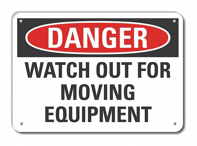 Accident Prevention Danger Sign 7x10in