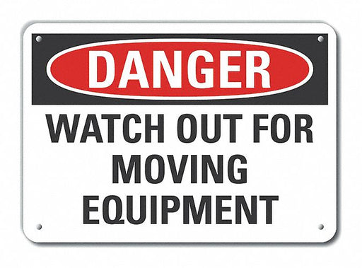 Accident Prevention Danger Sign 10x14in
