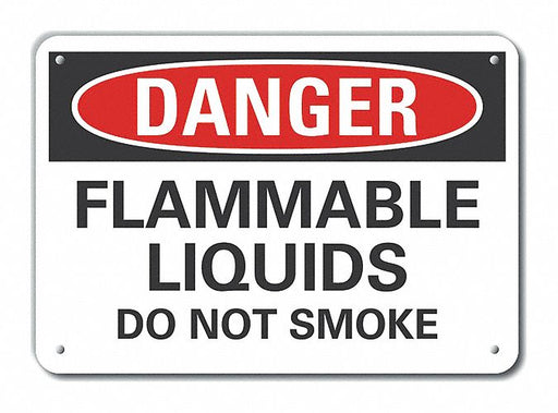 Alum Flammable Liquid DangerSign 10x14in