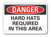 Alum Hard Hat Danger Sign 10x14in Alum