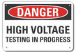 Rflct High Voltage Danger Sign 7x10in