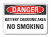 Alum Batt. Charging Danger Sign 7x10in