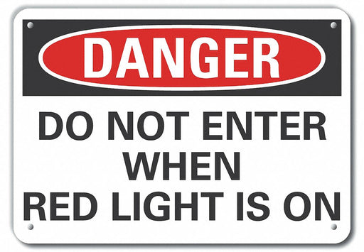 Alum Personal Safety Danger Sign 7x10in