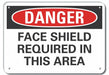Alum Face Mask Danger Sign 7x10in Alum