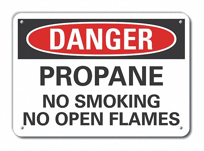 Danger Sign 7 in x 10 in Aluminum