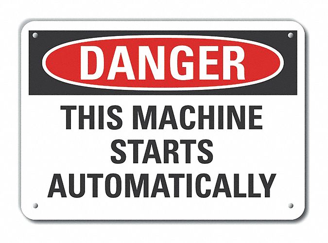 Danger Sign 7 in x 10 in Aluminum