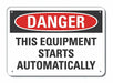 Danger Sign 7 in x 10 in Aluminum