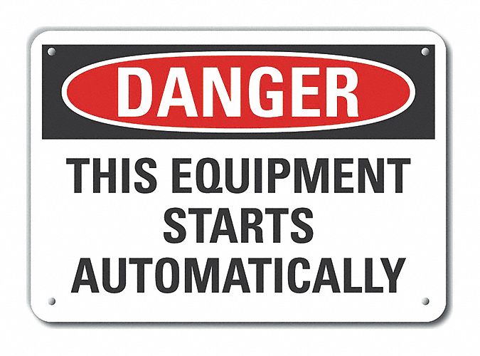 Danger Sign 7 in x 10 in Aluminum