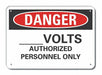 Alum Voltage Danger Sign 7x10in Alum