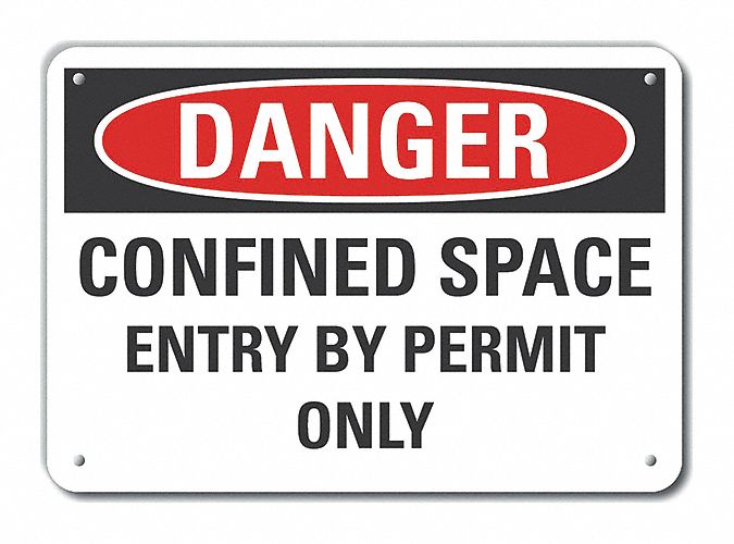 Danger Sign 7 in x 10 in Aluminum