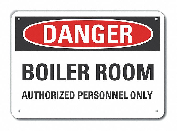 Danger Sign 7 in x 10 in Aluminum